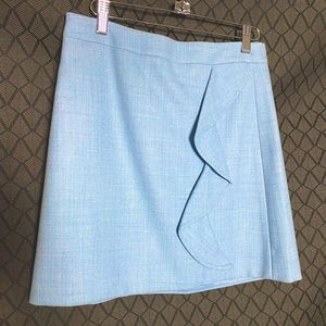 Easter Pretty!!! J.Crew Wool Blue Ruffle Mini Skirt size 4
